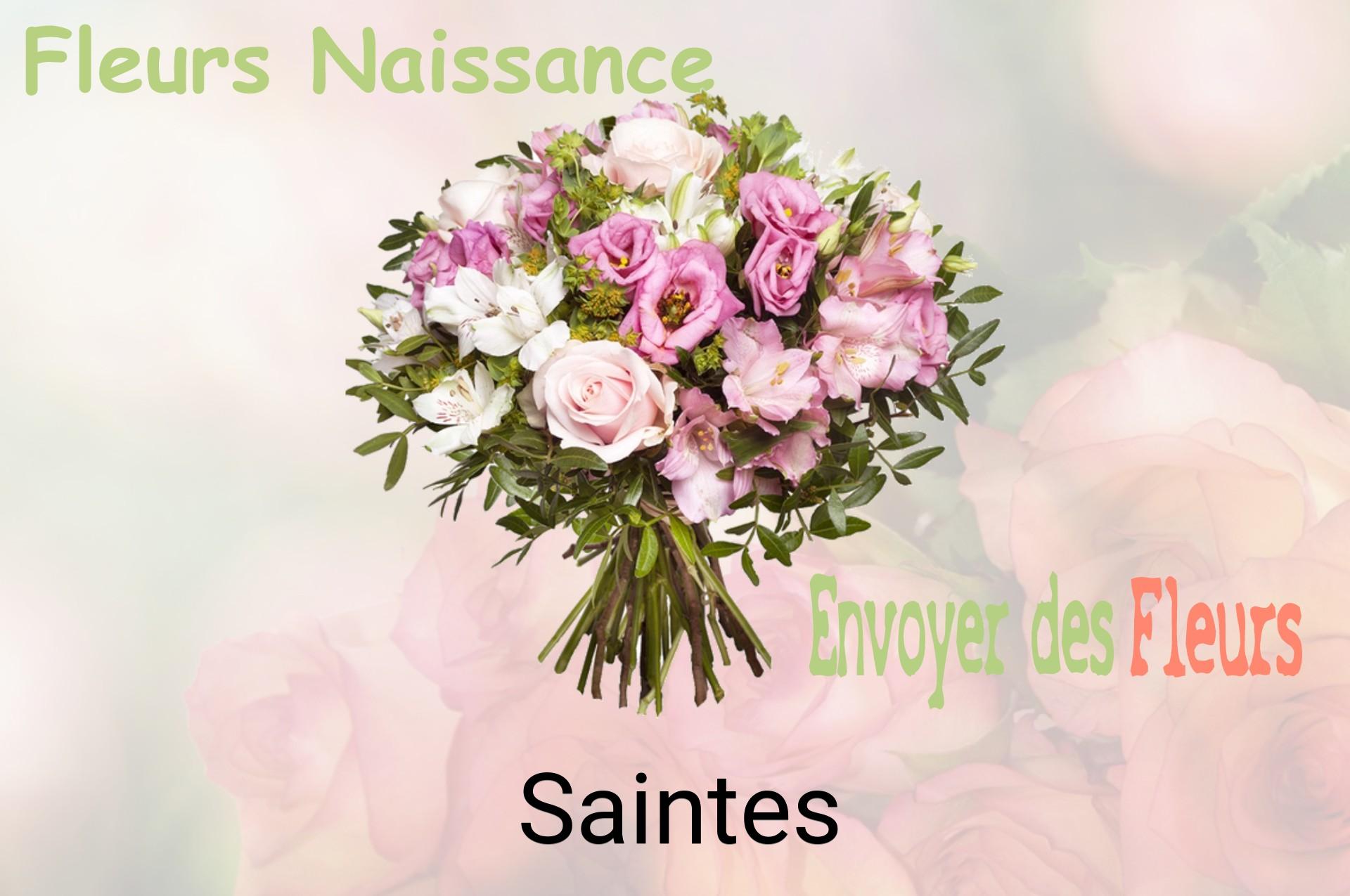 Bouquet de fleurs de naissance livré à Saintes