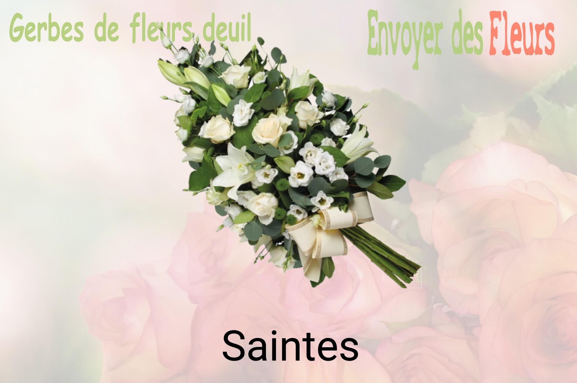 Gerbe de fleurs de deuil livrée à Saintes